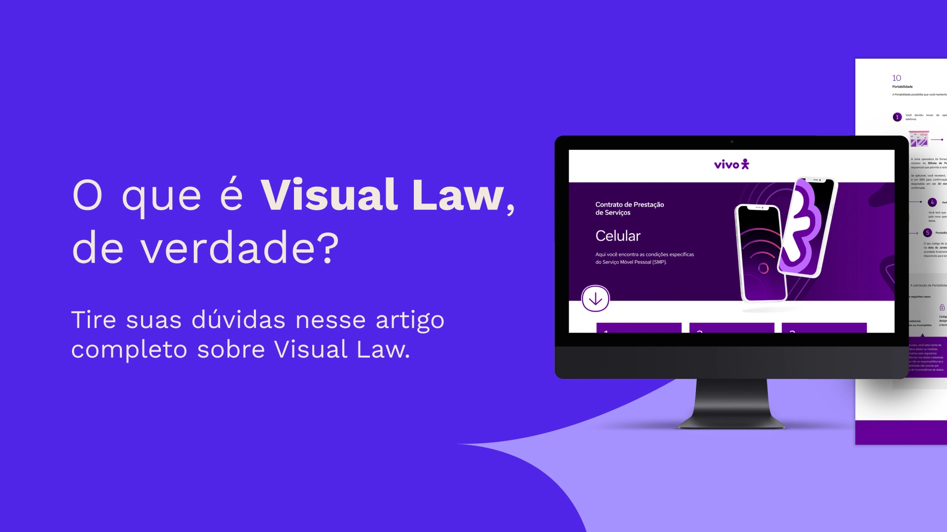 Capa para artigo O que é Visual Law de verdade com Exemplo de um case da Vivo.