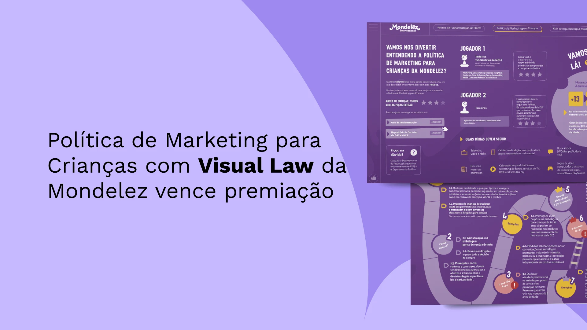 Política de Marketing para Crianças com Visual Law da Mondelez vence premiação