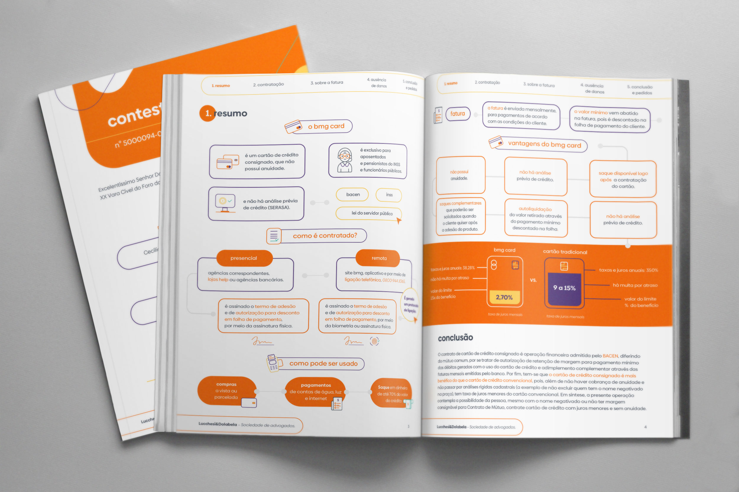 mockup do documento do banco bmg 