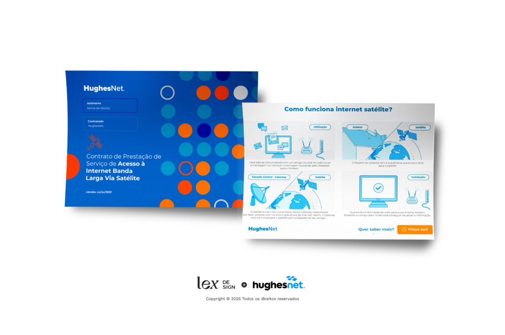 Imagem do contrato redesenhado pela Lex Design para a Hughes.net