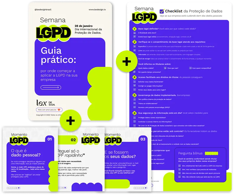 Mockup do KIT LGPD Gratuito da Lex Design