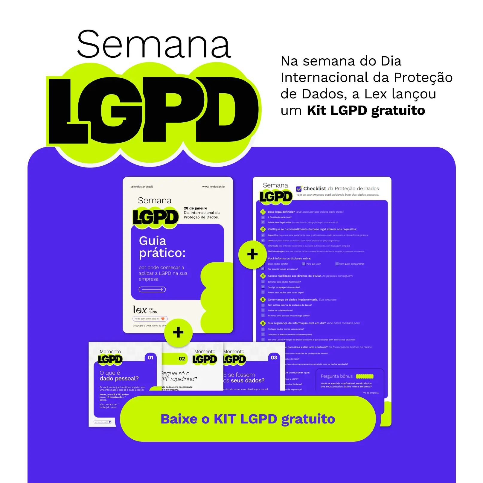 Kit LGPD Gratuito Visual Law Exemplos Download