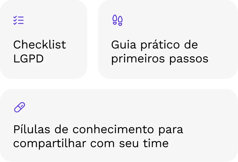 Itens do Kit LGPD Gratuito da Lex Design